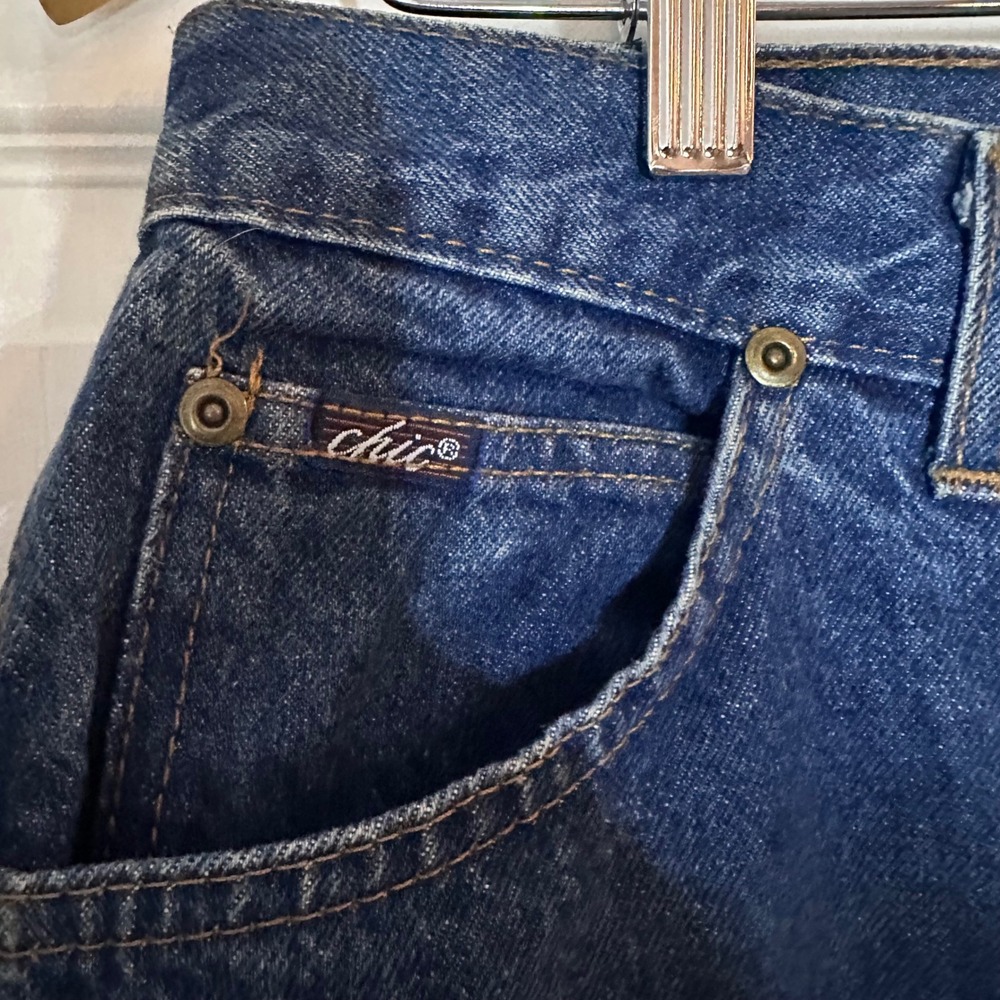 Vintage Chic High Waisted Mom‎ Jeans Medium Wash Made in USA Tapered Leg 18 Tall - Picture 2 of 9